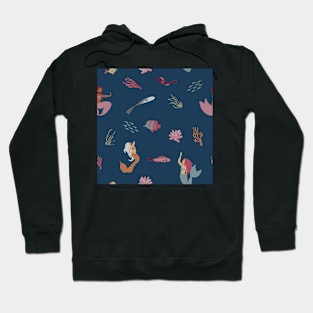 Mermaids on Navy Hoodie